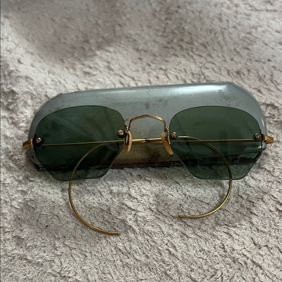 Vintage Gold and Green tinted Sunglasses main image 6